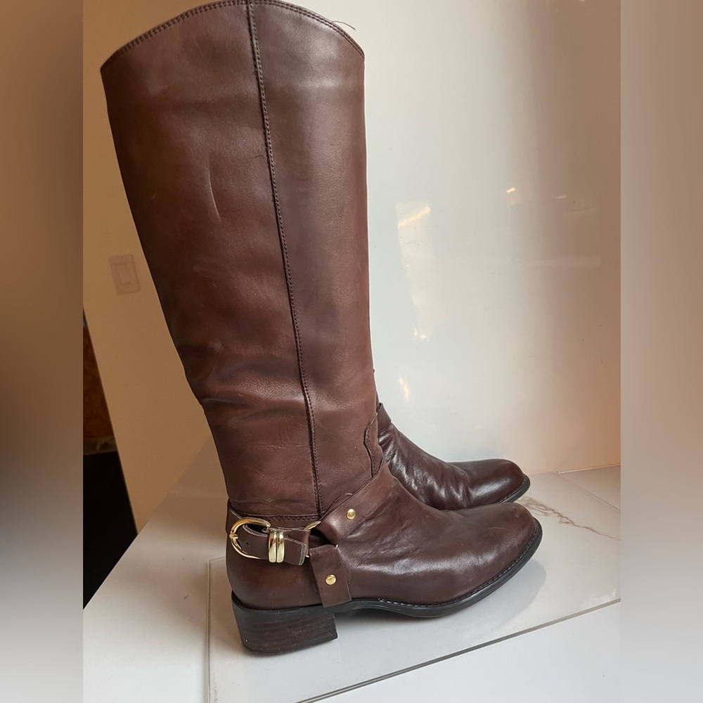 Franco Sarto Brown Ankle Boots